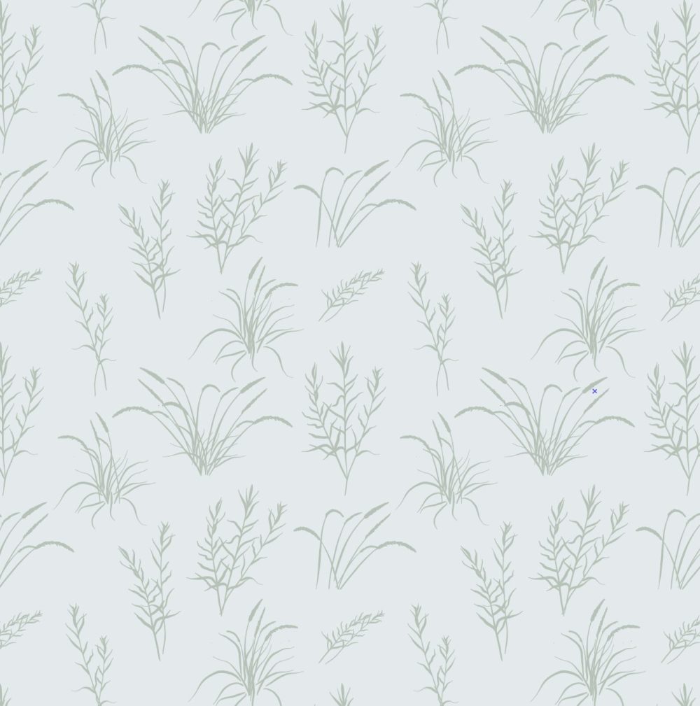 California Grassland wallpaper in sage green